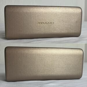 Bvlgari Sunglasses Eyeglasses Case Champagne color, rectangular shape. Unisex.
